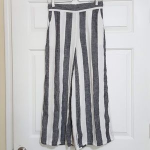 Christian Siriano striped linen pants